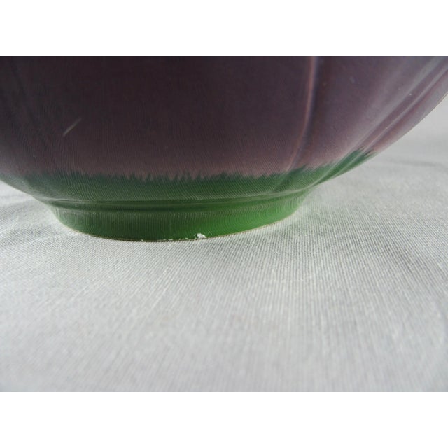 Purple 10" Handmade Mustardseed and Moonshine Daylily Midnight Magic Botanical Purple Serving Bowl For Sale - Image 8 of 12