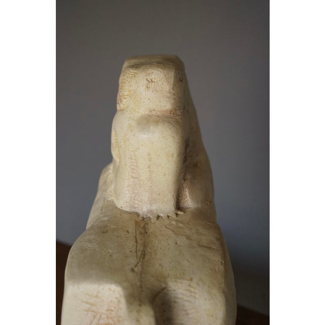Italian Artist, Brutalist Sculpture of Horse & Rider, 1970s, Stone For Sale - Image 9 of 14