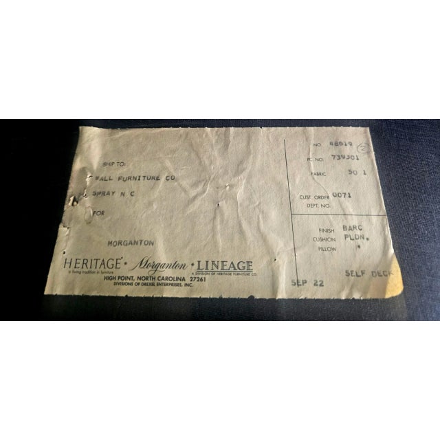 Mid Century Barcelona by Morganton Metal Leather and Cane Campaign Style Lounge Chair For Sale - Image 9 of 9