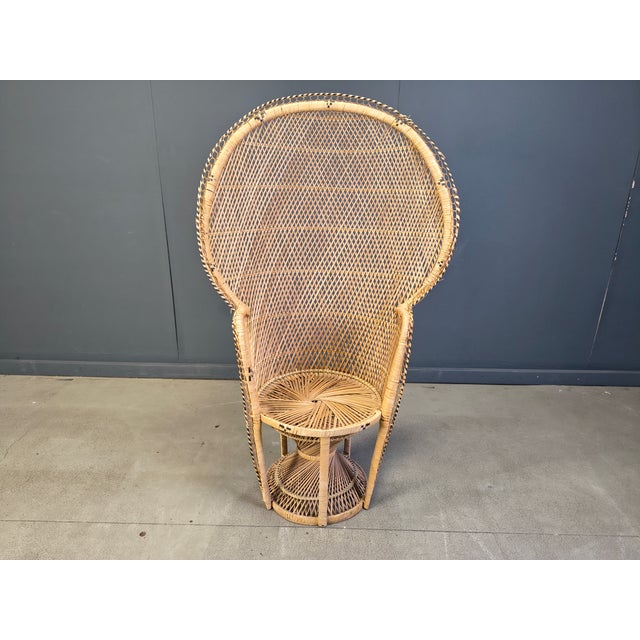 Vintage Wicker Peacock Chair, 1970s For Sale - Image 11 of 13