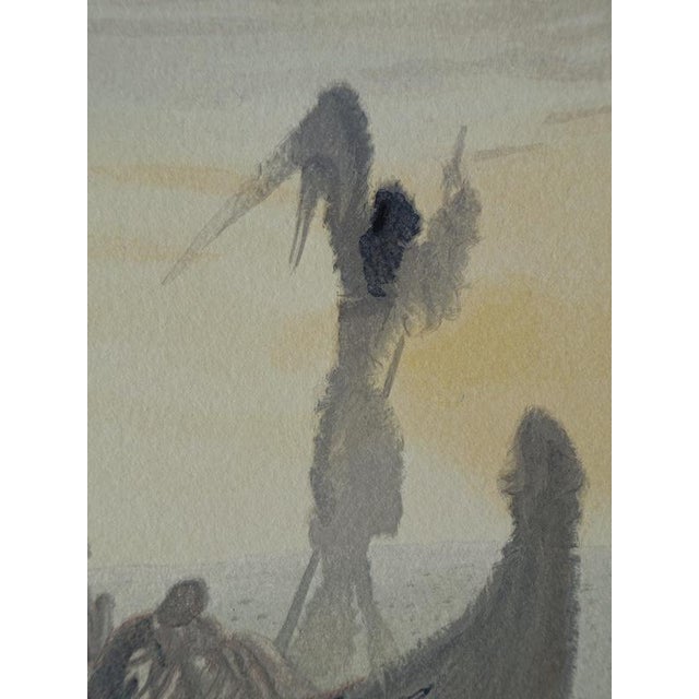 Salvador Dali, La barque du nocher, Woodcut For Sale - Image 4 of 5