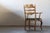 Brown Vintage Brutalist Oak Razorblade Green Striped Armchair by H. Kjærnulf, 1960s For Sale - Image 8 of 14
