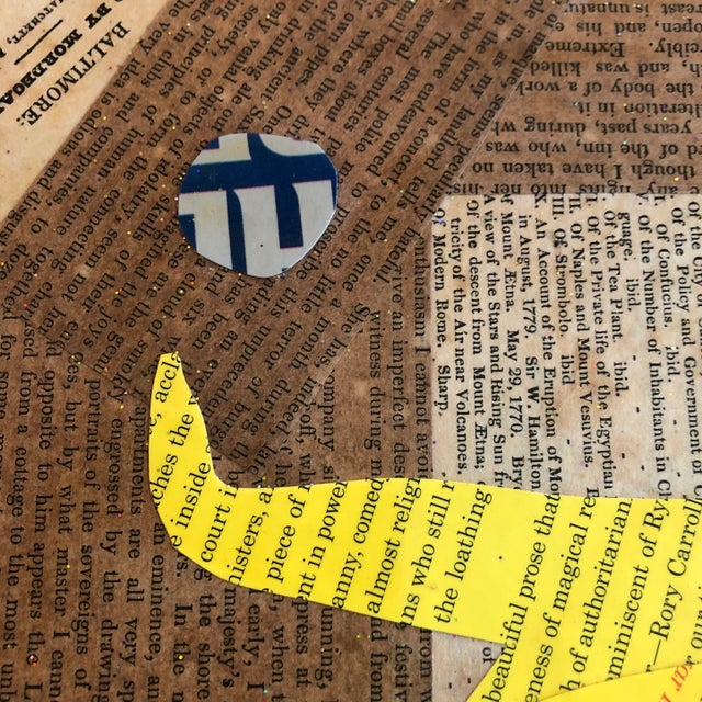 Contemporary Original Wayne Cunningham Abstract “Running Man “ Collage Signed For Sale - Image 4 of 7