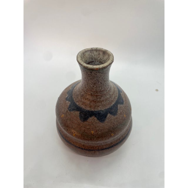 Late 20th Century Blue Mountain Pottery Brown Vase For Sale - Image 4 of 6