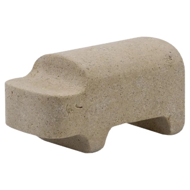 Safari Hippopotamus Figurine by Matteo Ragni for Pietre di Monitillo For Sale