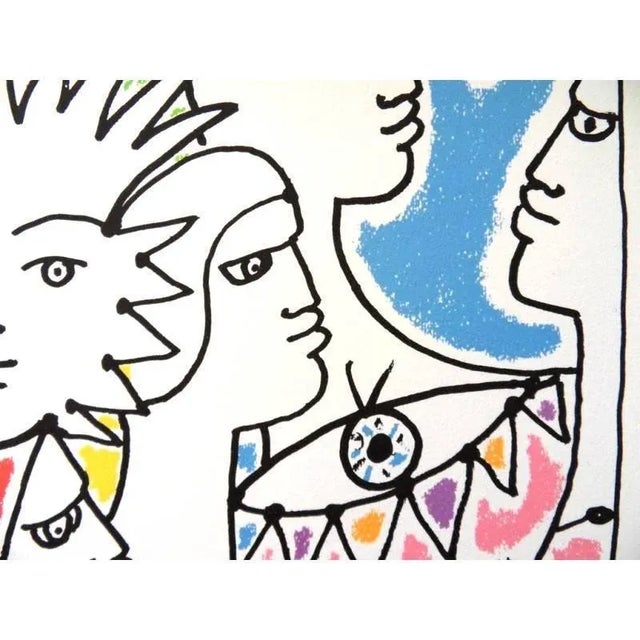 Jean Cocteau Jean Cocteau - Europe's Colors - Original Lithograph 1961 For Sale - Image 4 of 6