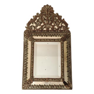 Napoleon III Wall Mirror with Intricate Floral and Scroll Motifs For Sale