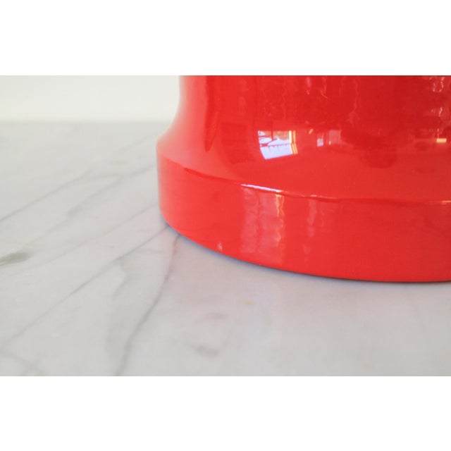 Vintage Nautical Theme Red Ice Bucket For Sale - Image 11 of 12