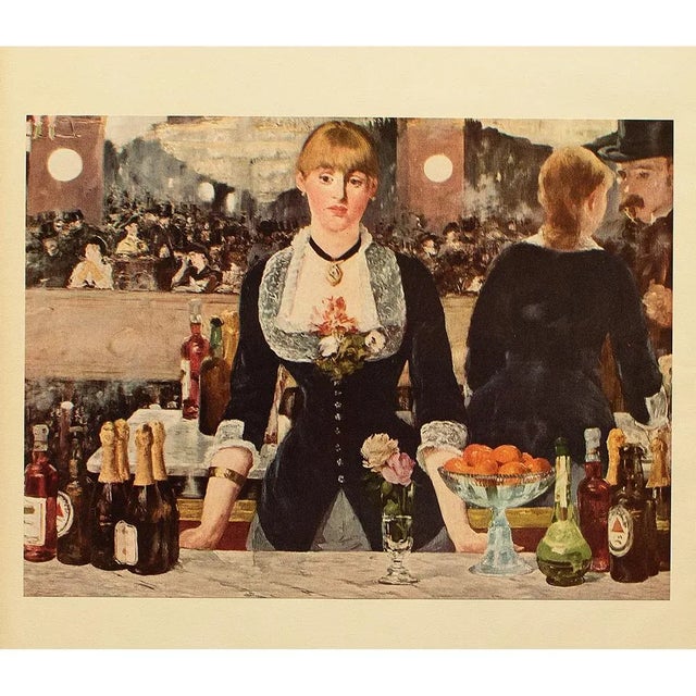 1950s 1953 After Edouard Manet "A Bar at the Folies-Bergere" First Edition Print For Sale - Image 5 of 7