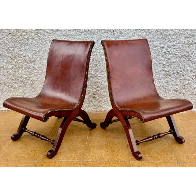 Set of Spanish Oak Side Chairs by Pierre Lottier for Valenti, 1950s For Sale - Image 16 of 18
