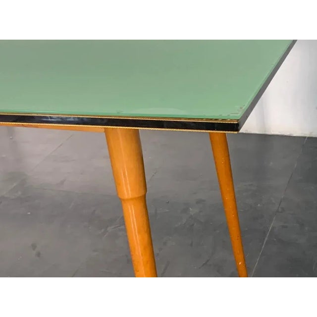 Table Black Floor Profiled with Brass Boards, 1950s For Sale - Image 10 of 12