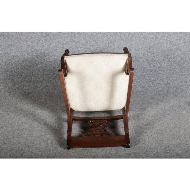 Antique English Regency Biedermeier Armchair in Mahogany, 1840 For Sale - Image 10 of 18