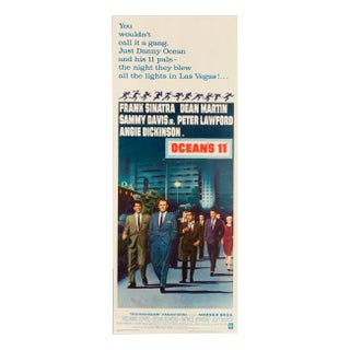 "Ocean's 11" Original Vintage U.S. Insert Movie Poster, 1960 For Sale