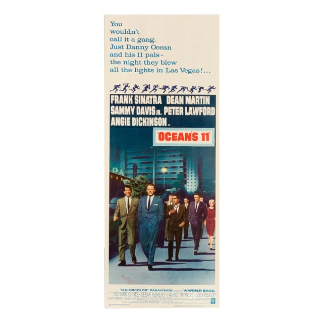 "Ocean's 11" Original Vintage U.S. Insert Movie Poster, 1960 For Sale