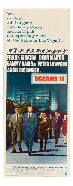 "Ocean's 11" Original Vintage U.S. Insert Movie Poster, 1960