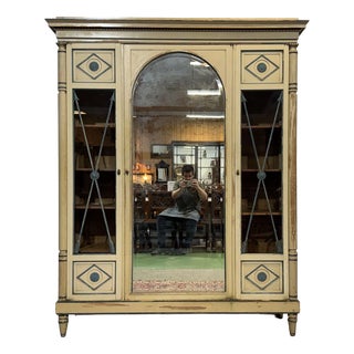 19th Century Parisian Oak Bookcase with 3 Doors by the Mercier Firm For Sale