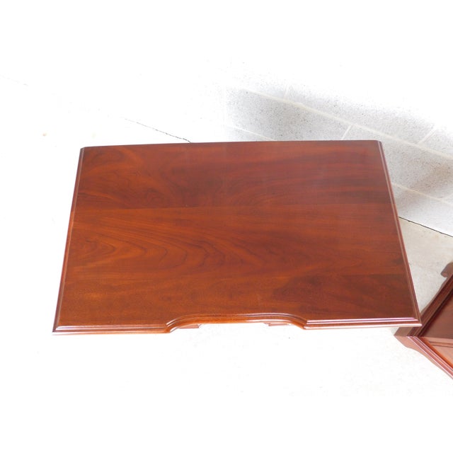 Brown Superior Furniture Co. Goddard Block Front Style Nightstands - A Pair For Sale - Image 8 of 18