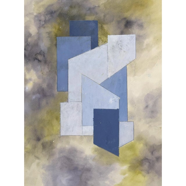 Mid-Century Modern Vintage Mid-Century Modern Abstract Geometric Watercolor Painting by Irving Richards For Sale - Image 3 of 7