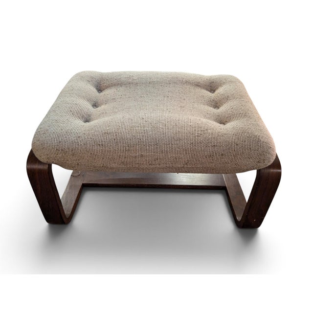 Wood 1970s Mid Century Modern Westnofa Bentwood Lounge Chair and Ottoman For Sale - Image 7 of 8