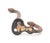 Vintage Distressed Cast Iron Double Arm Acorn Wall Hook For Sale - Image 4 of 4