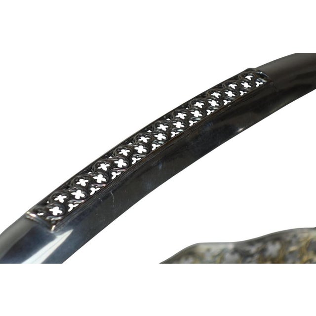 Silver Vintage Italian Art Deco Metal Silverplate Tray by Arrigo Finzi, 1940s For Sale - Image 8 of 13