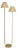 Regina Andrew Polly Double Arm FloorLamp, Natural Brass with Rattan Shade For Sale