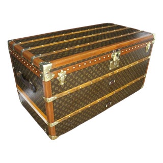 Monogram Courier Trunk from Louis Vuitton, 1920s For Sale