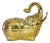 Late 20th Century Pressed Tin Brass Elephant Lidded Box For Sale