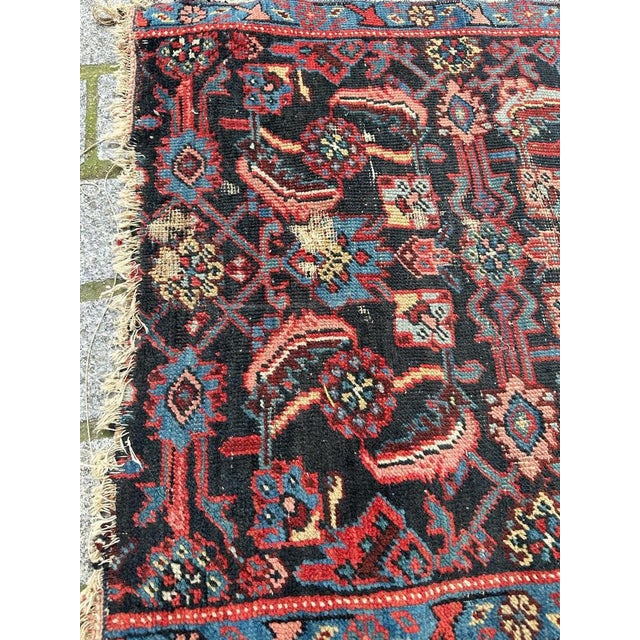 Small Antique Malayer Fragment Rug For Sale - Image 6 of 18