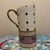 American Anthropologie Bistro Garden Tile Stoneware Pitcher With 24k Gold Accents For Sale - Image 3 of 8