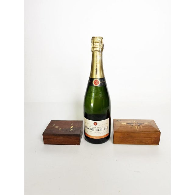 Wooden Boxes with Decorative Inlays, France, 1970s, Set of 2 For Sale - Image 4 of 10