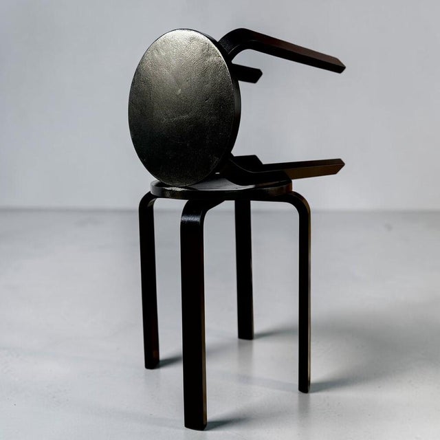 Glossy Black Painted Birch Plywood 4-Legged Frosta Stools from Ikea, 2015, Set of 2 For Sale - Image 11 of 11