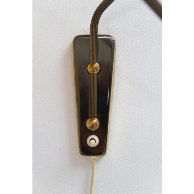 Danish Articulating Brass Wall Light by Teknika, Denmark, 1950s For Sale - Image 4 of 18