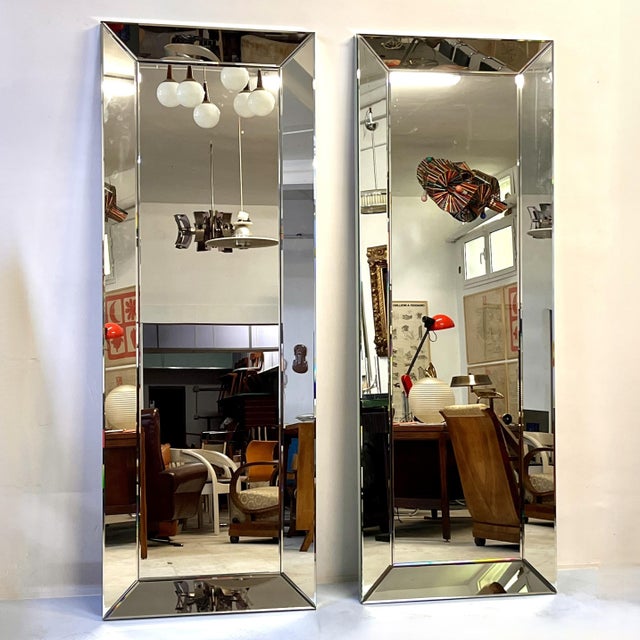 Large Freestanding Mirrors, 1970s, Set of 2 For Sale - Image 6 of 6