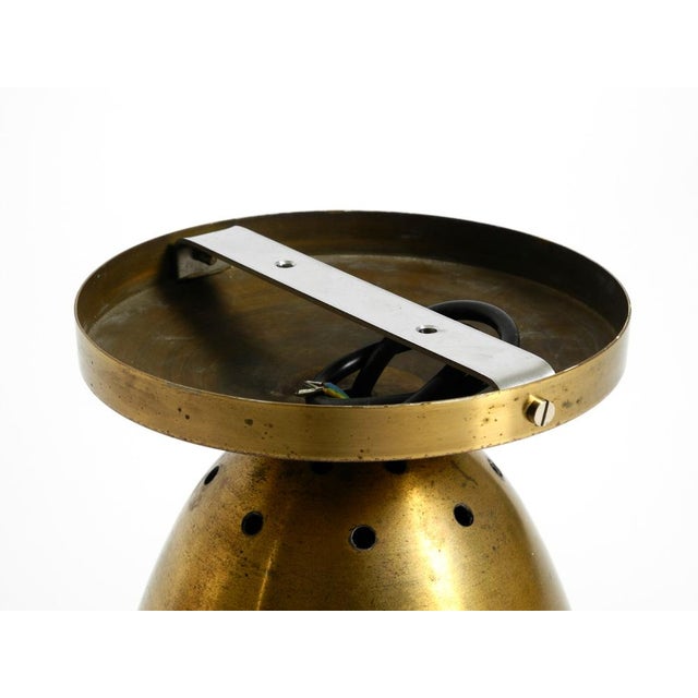 Large Mid-Century Modern Brass Ceiling Lamp, 1950s For Sale - Image 15 of 16
