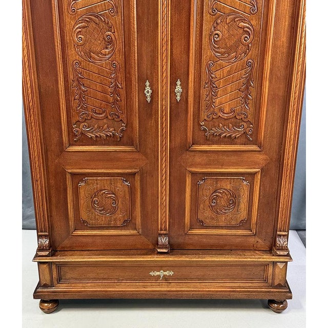 Antique Oak Wardrobe, 1880 For Sale - Image 4 of 11