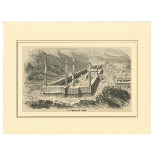 Antique Engraving of the Great Mosque of Mecca with Kaaba, 1850s, Print For Sale - Image 11 of 13