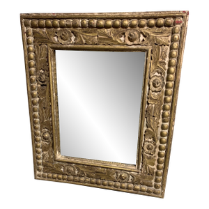 Vintage Style Carved Wood Mirror