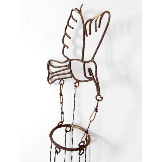 Vintage Folk Art Bird Wind Chime For Sale - Image 10 of 11