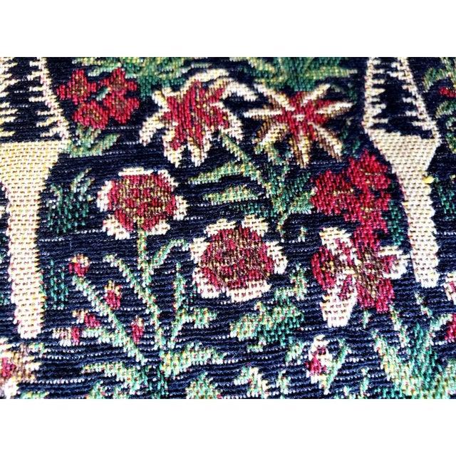 Vintage French "Lady and the Unicorn" Tapestry Table Runner - 68" For Sale In Los Angeles - Image 6 of 7