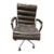 Restoration Hardware Oviedo Desk Chair in Cavallino Leather in Pewter Color For Sale