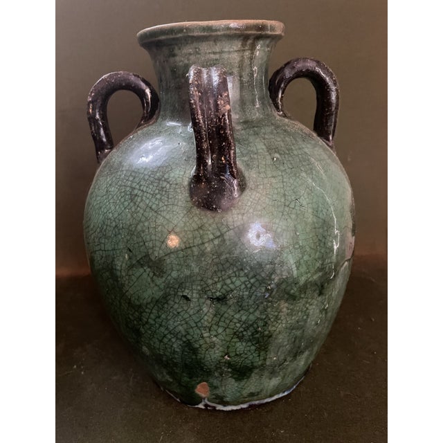 Ceramic 19th Century French Fiance Three Handled Pottery Jug For Sale - Image 7 of 9