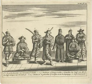 Tavernier, Royal Officials in Tunquin, 1682, Print