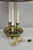 Vintage French Country Brass Candlestick Tole Metal Shade Bouilotte Desk Lamp For Sale - Image 10 of 12