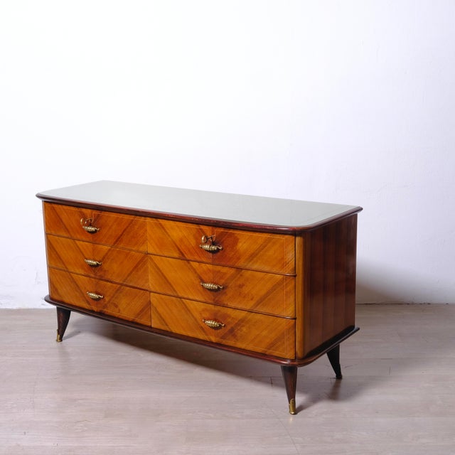 Modern Vintage Italian Como Chest of Drawers, 1950s For Sale - Image 3 of 18