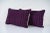 Mid-Century Modern Purple and Black Plaid Turkish Pillow Covers - A Pair For Sale - Image 3 of 4