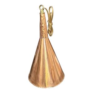 Early 20th Century Copper Funnel Electrified Pendant