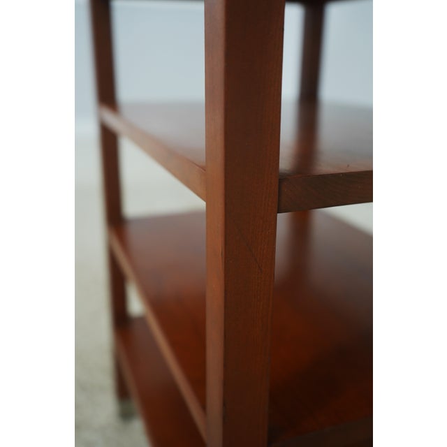 Brown Stickley Cherry 4 Tier Open End Table For Sale - Image 8 of 12