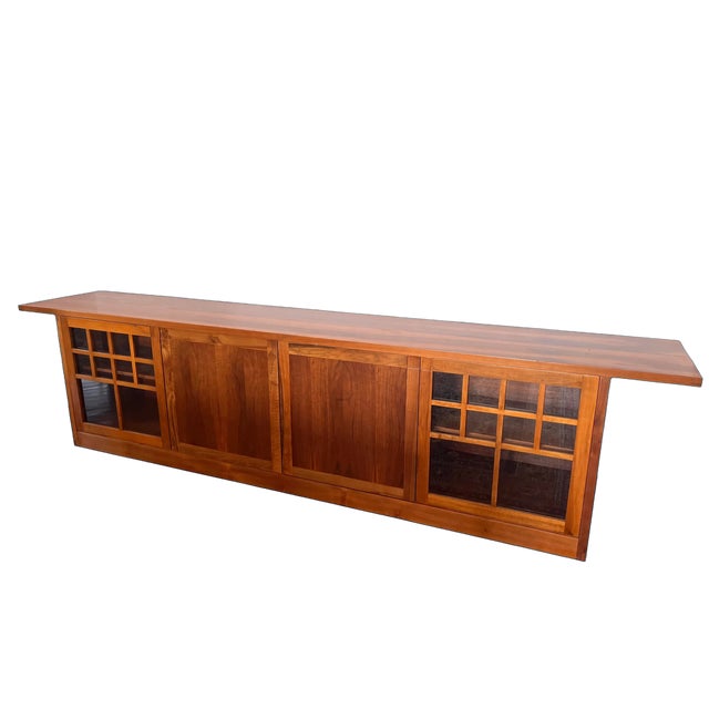 Vintage Walnut Wood Sideboard, 1970s For Sale - Image 4 of 10