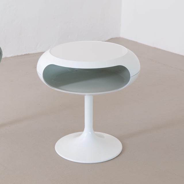 Space Age Fiberglass Bedside Tables from Opal Möbel, 1970s, Set of 2 For Sale - Image 6 of 7